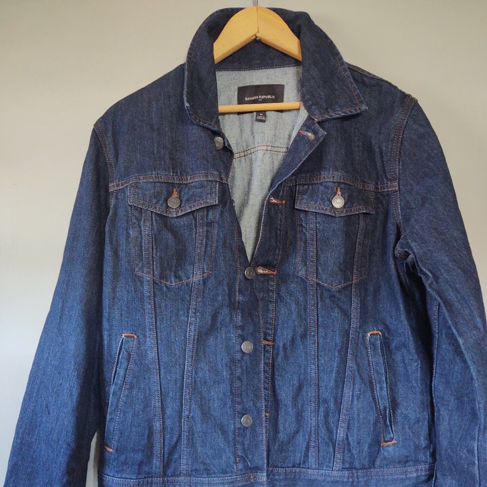 Banana Republic 🧥Dark-Denim Jean Jacket: Size MED